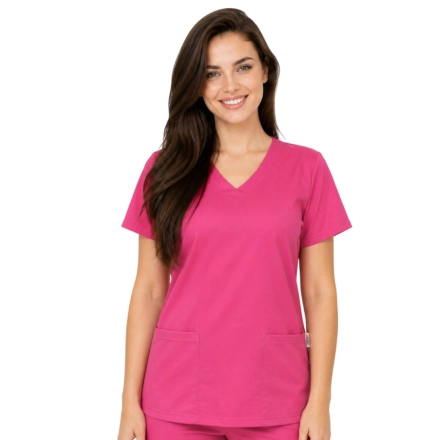 Bluza medyczna amarant elastyczna bawełna roz. M – bluza medyczna – bluza lekarska robocza